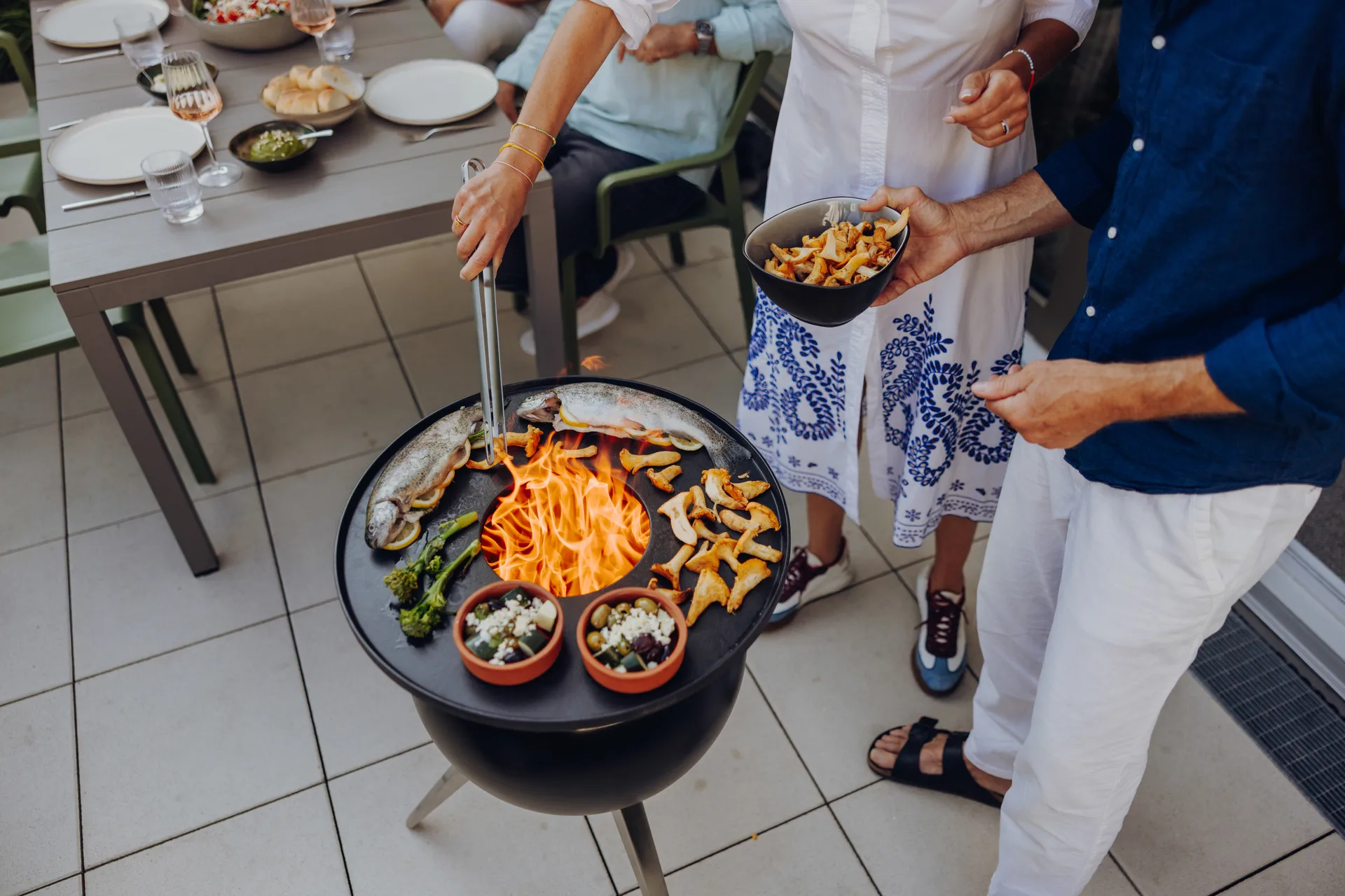 MOON 45 화로용 플란차 그리들, Black Höfats