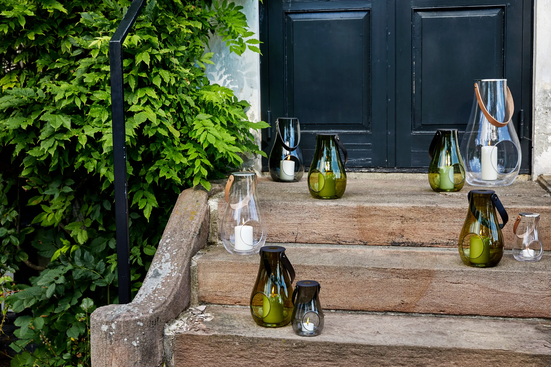 디자인 위드 라이트 캔들홀더 올리브 그린, 25 cm Holmegaard | 홀메가르드