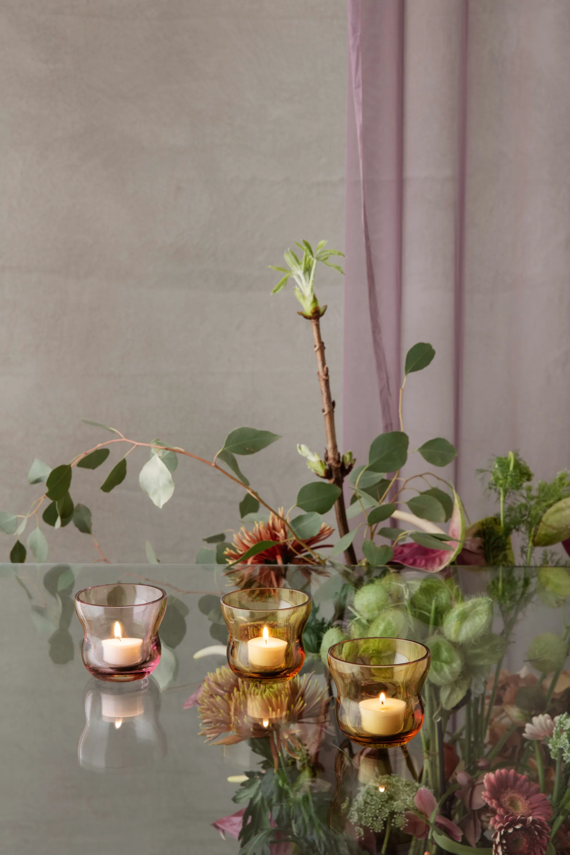 칼라바스 캔들홀더 7.5 cm, Burgundy Holmegaard | 홀메가르드