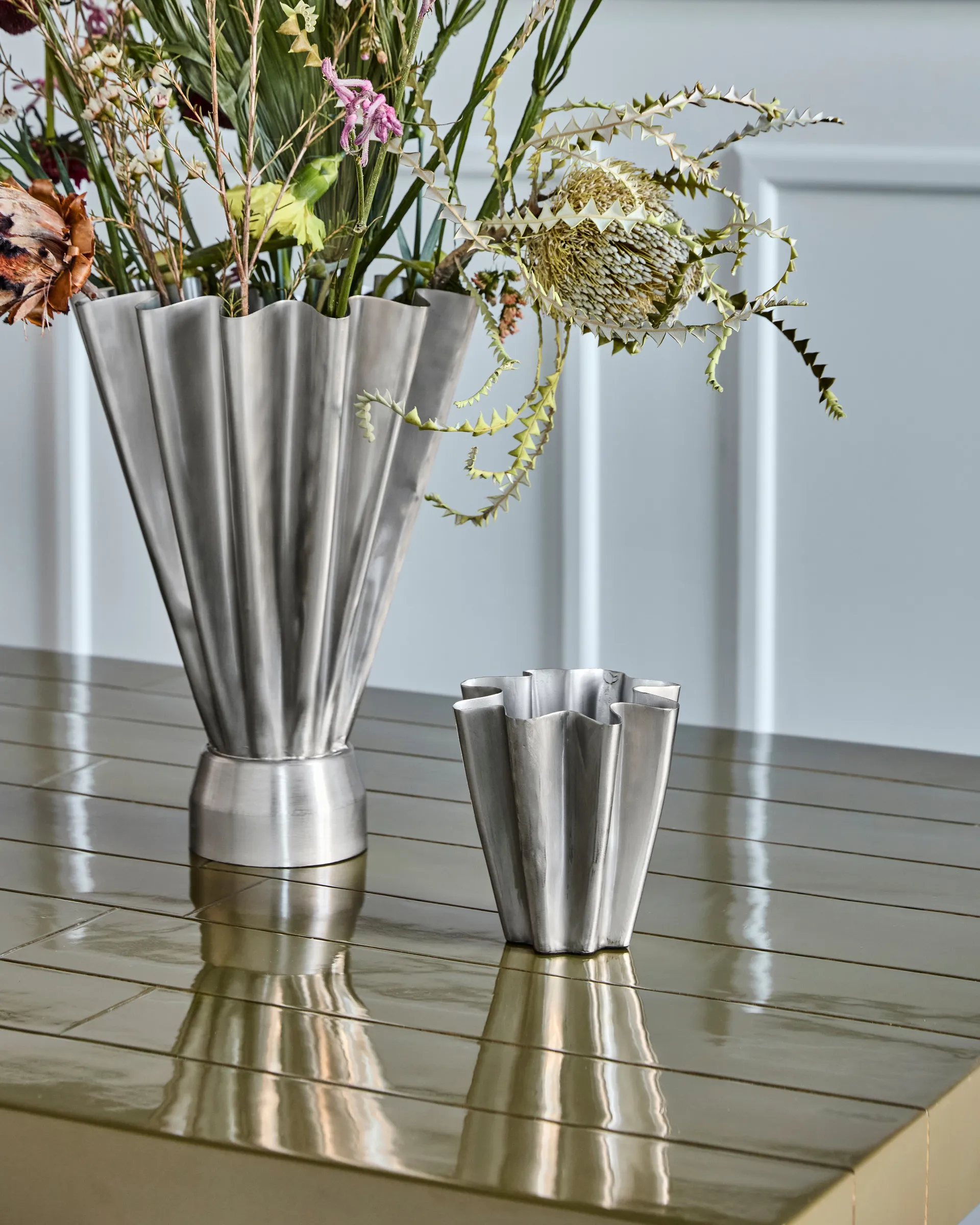 플러드 화병 13 cm, Brushed silver House Doctor | 하우스닥터