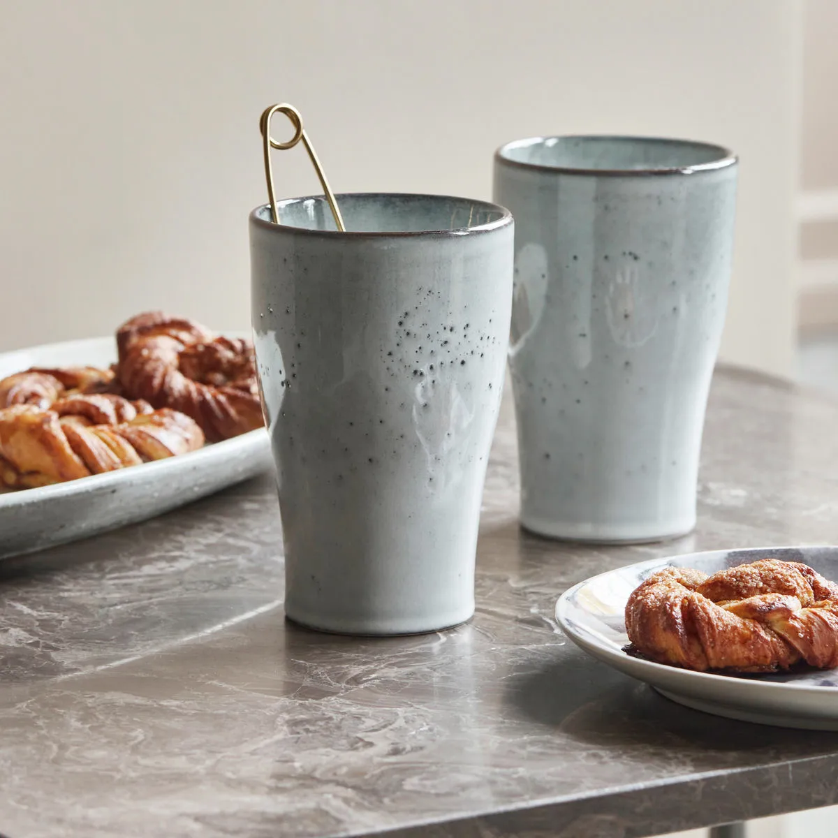 리스 보온 머그 14 cm 2개 세트, Light grey House Doctor | 하우스닥터