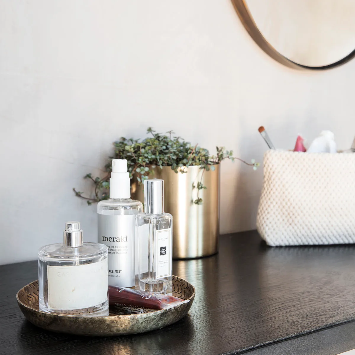 라탄 무늬 장식용 메탈 트레이, 16 cm House Doctor | 하우스닥터