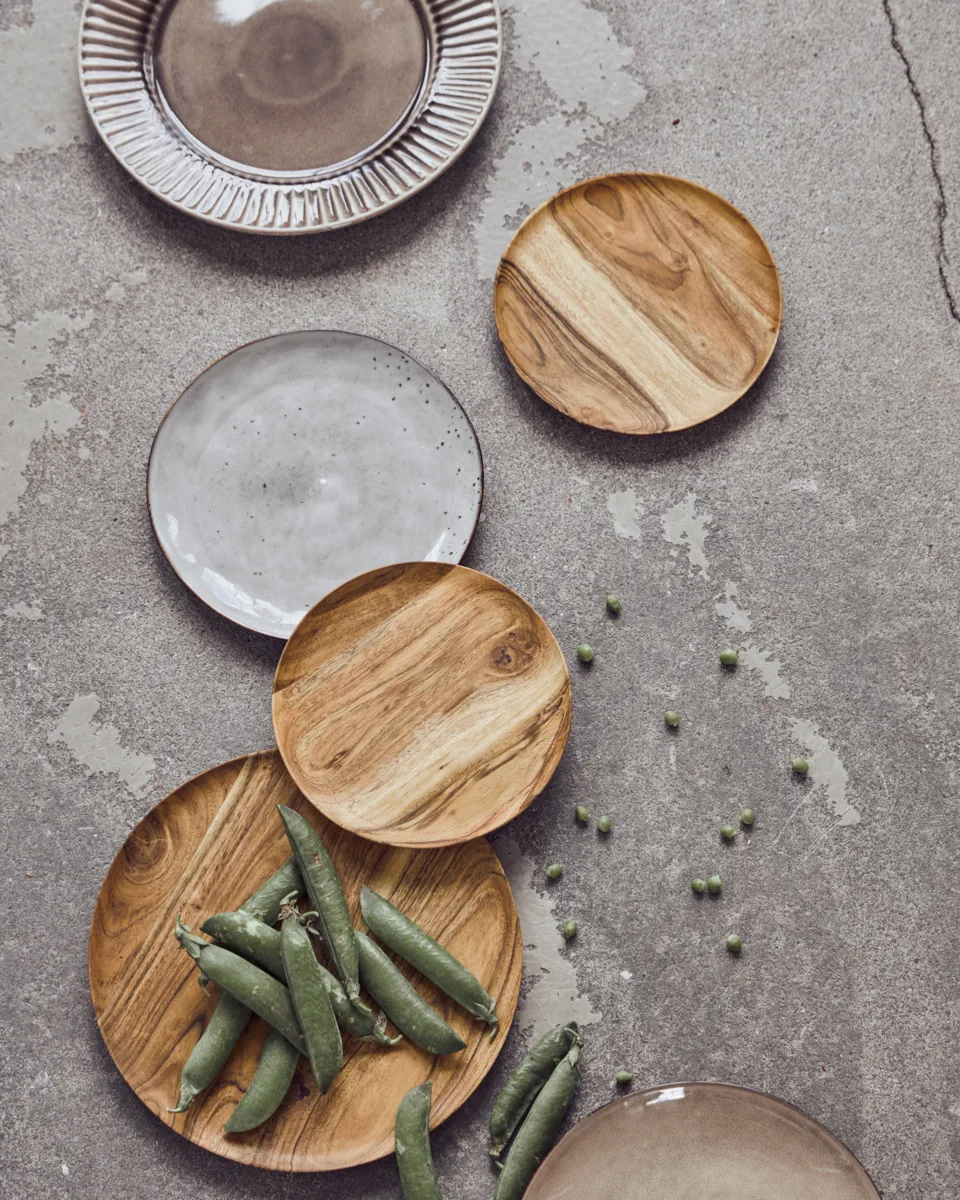 우드 트레이 Ø17.5 cm 2개 세트, Nature House Doctor | 하우스닥터