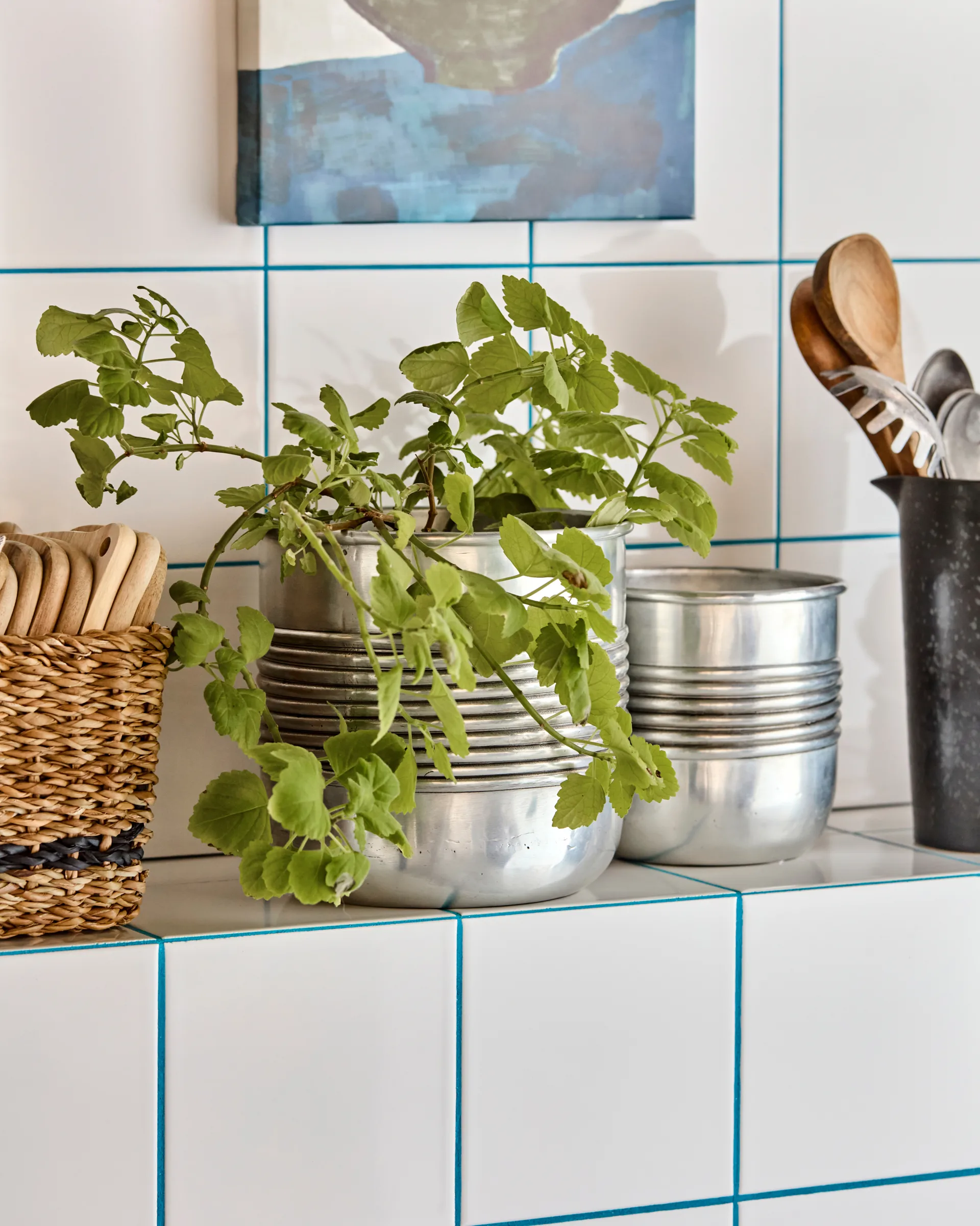 그루브 플랜터 알루미늄 2개 세트, Antique silver finish House Doctor | 하우스닥터