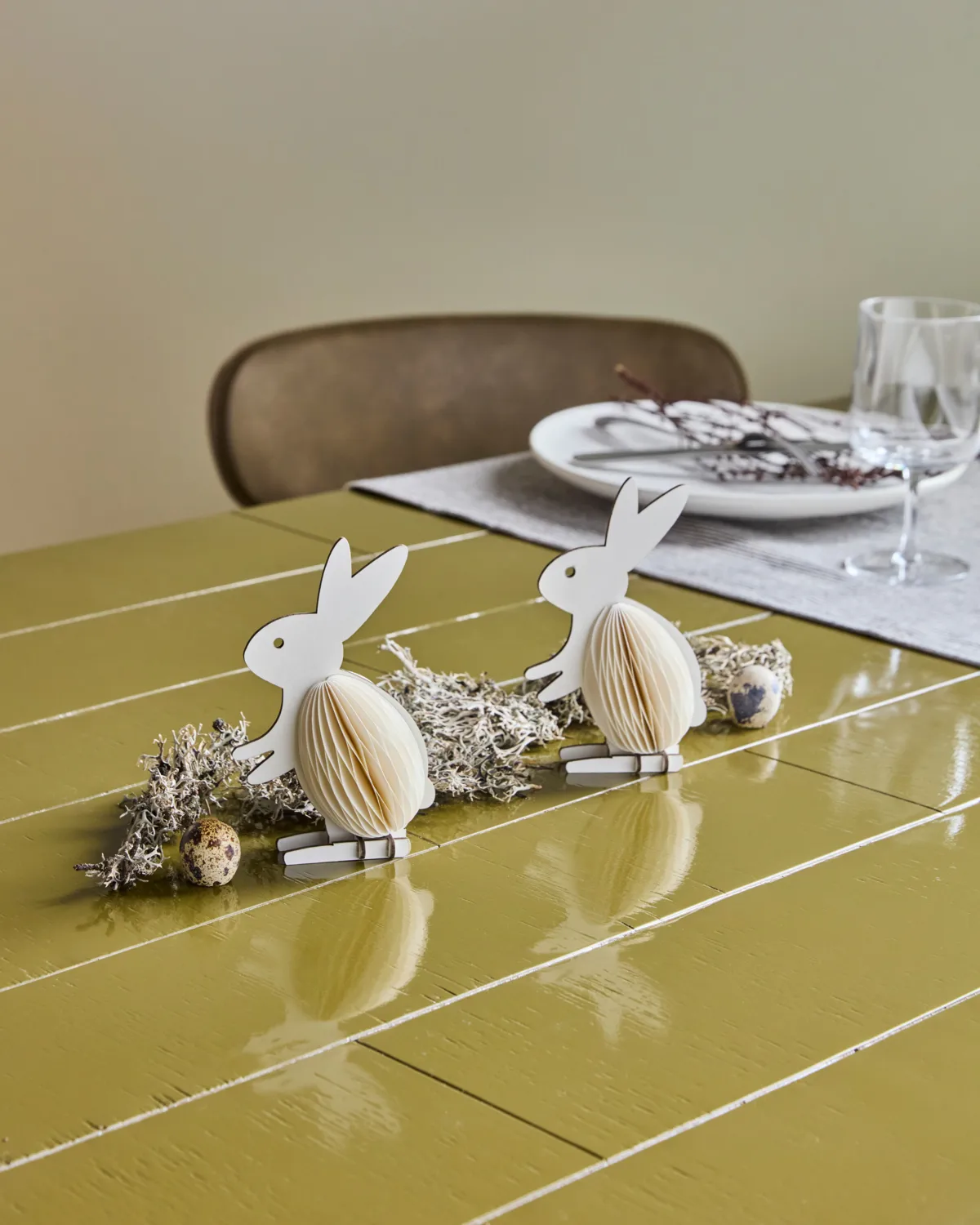 랩 이스터 버니 장식 2개 세트, Off-white House Doctor | 하우스닥터