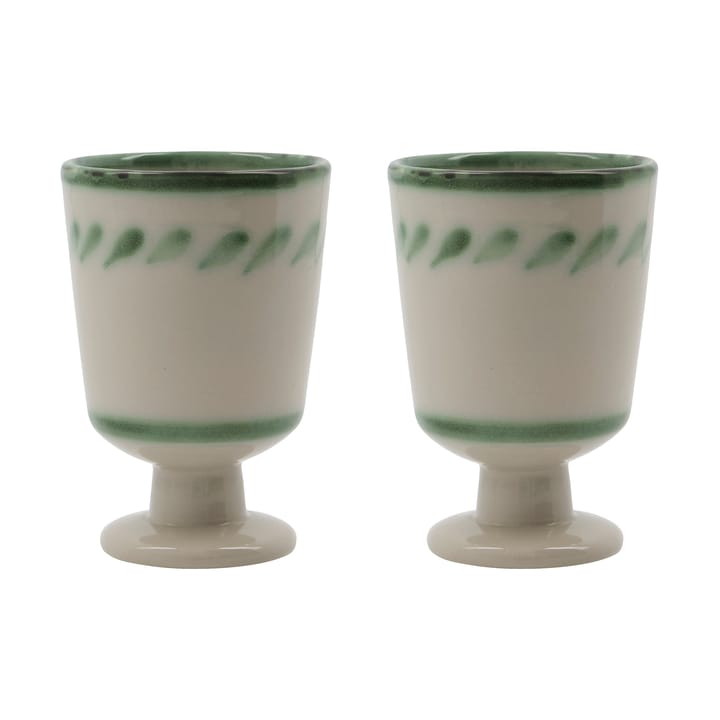 디바 풋 머그 25 cl 2개 세트 - Off white-Green - House Doctor | 하우스닥터