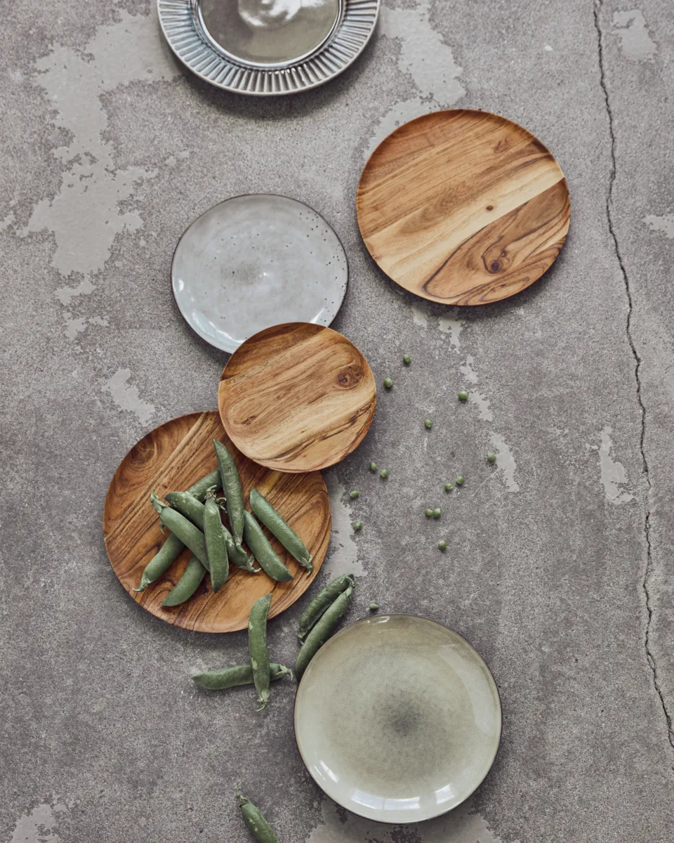 우드 트레이 Ø25 cm 2개 세트, Nature House Doctor | 하우스닥터