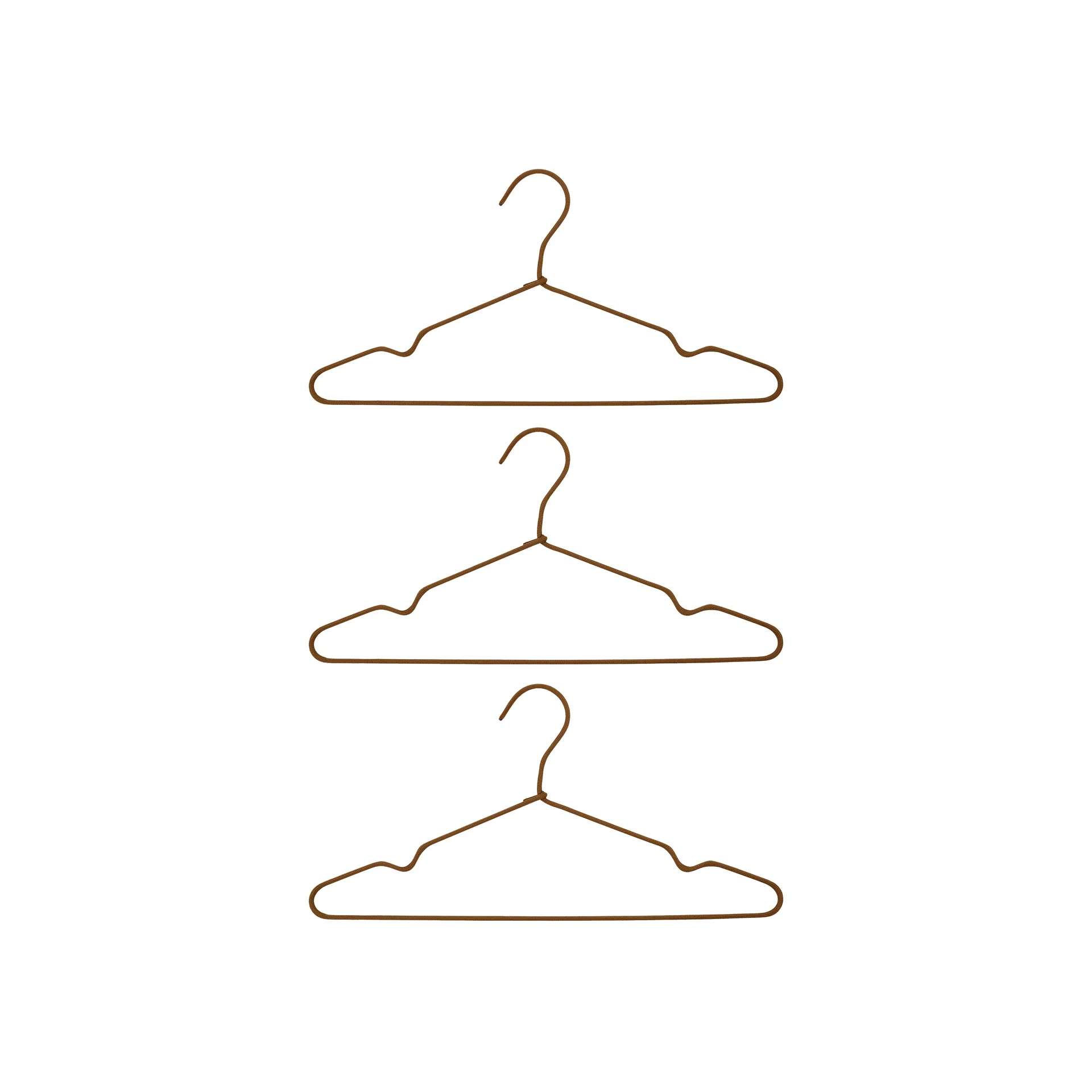 와이어 옷걸이 3개 세트, brown House Doctor | 하우스닥터