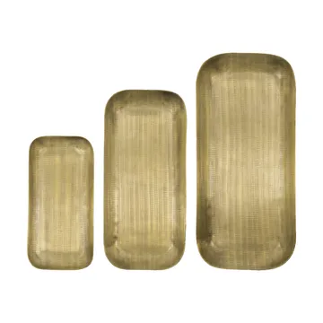 플라토 데코레이션 트레이 3개 세트 - Golden - House Doctor | 하우스닥터