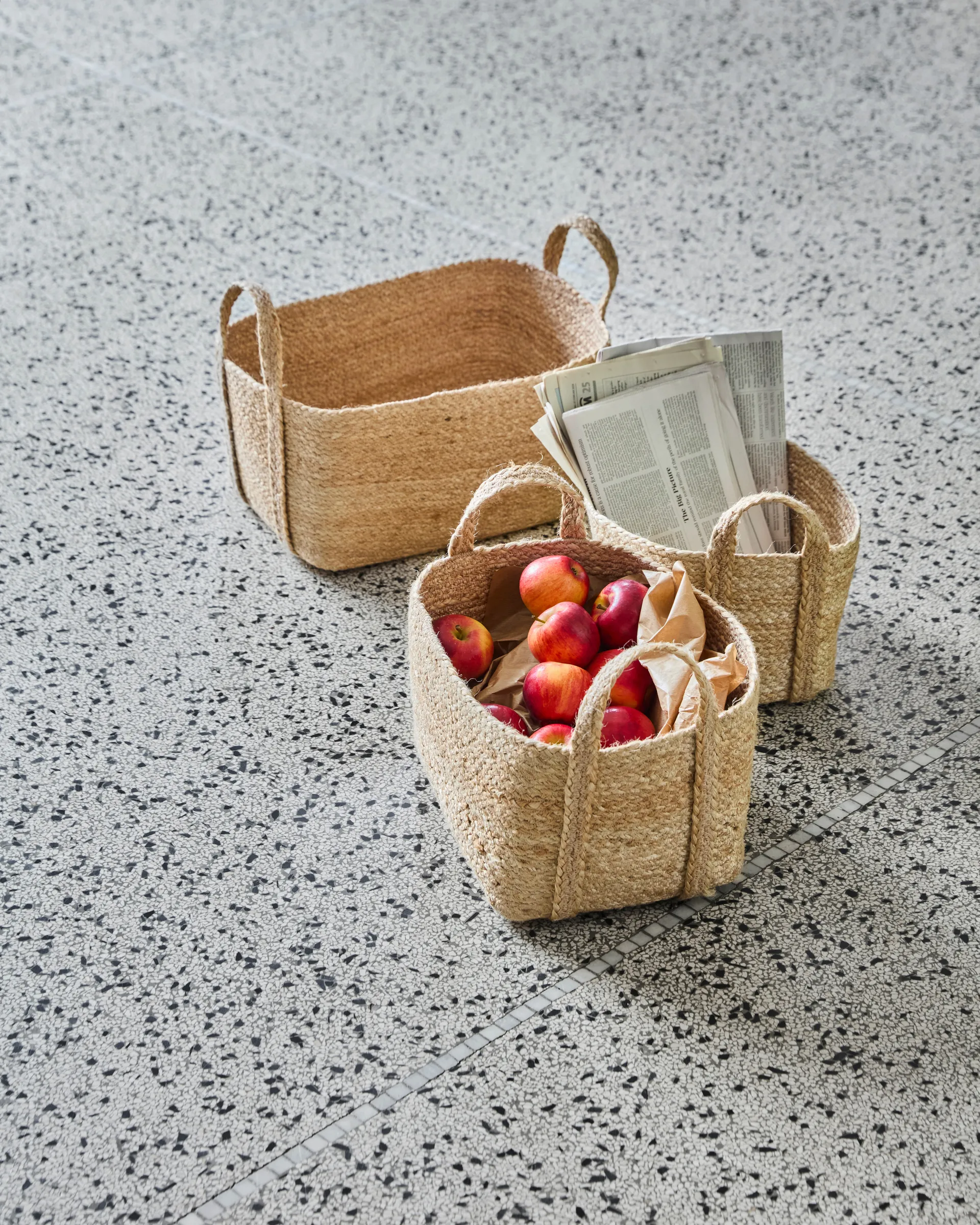 스텔라 로우 수납 바구니 3개 세트, Natural House Doctor | 하우스닥터