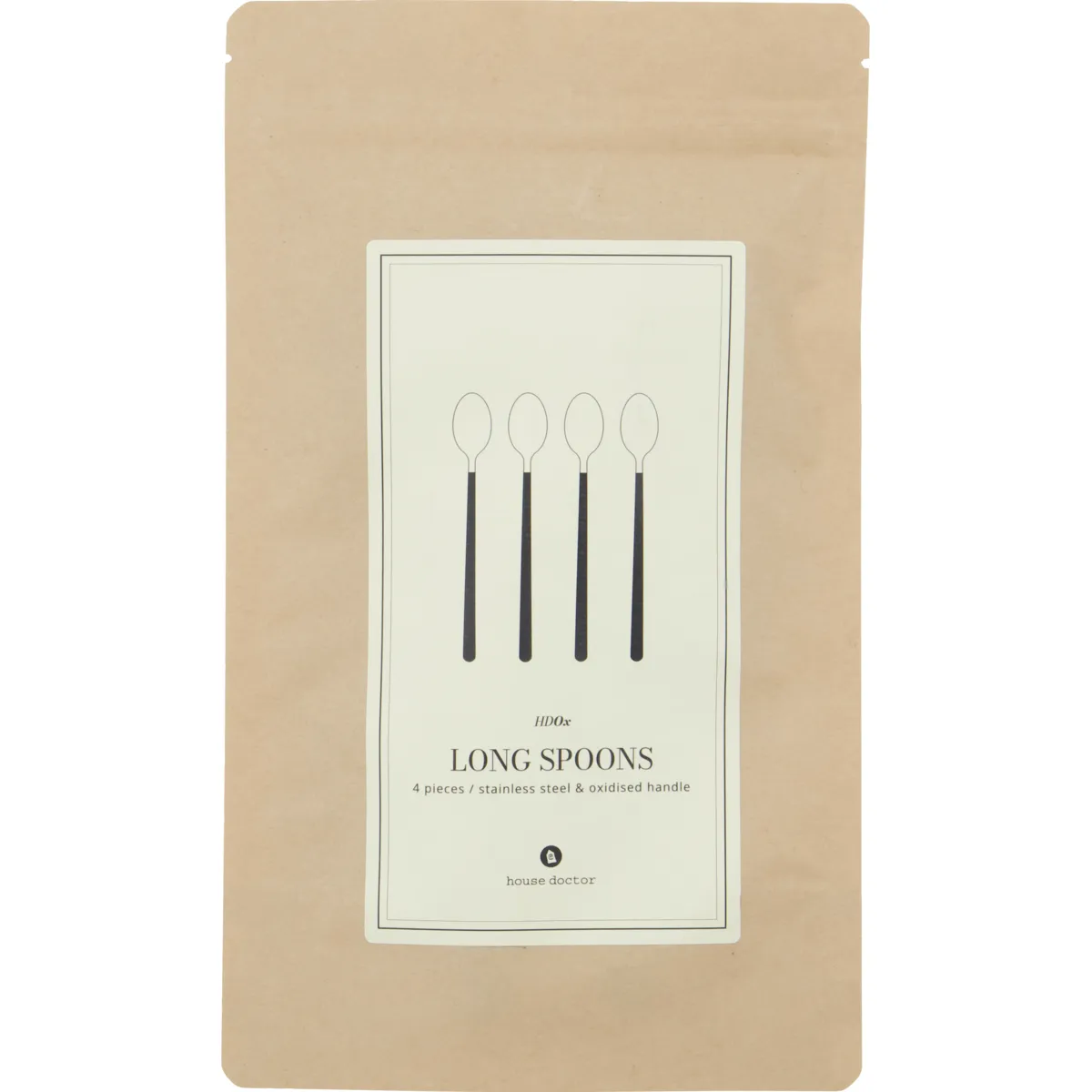 옥스 롱 스푼 4개 세트, Black-silver House Doctor | 하우스닥터