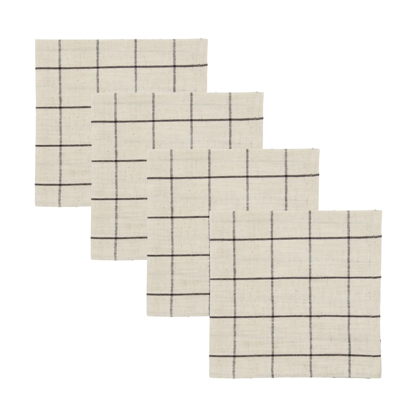 조인 클로스 냅킨 40x40 cm 4개 세트, Black-off white House Doctor | 하우스닥터