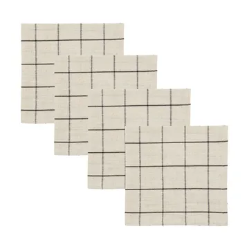 조인 클로스 냅킨 40x40 cm 4개 세트 - Black-off white - House Doctor | 하우스닥터