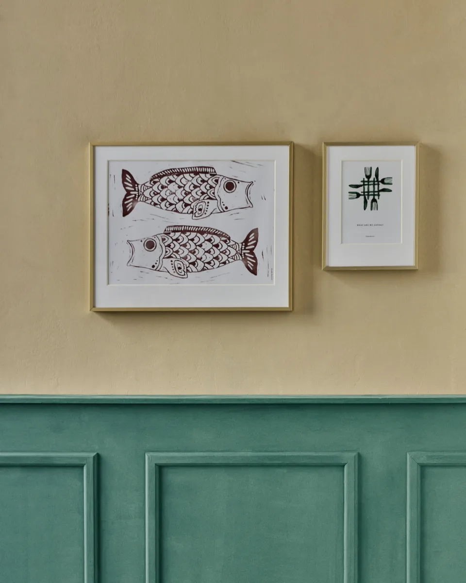 피쉬 월 아트 페인팅 40x50 cm, Burgundy House Doctor | 하우스닥터