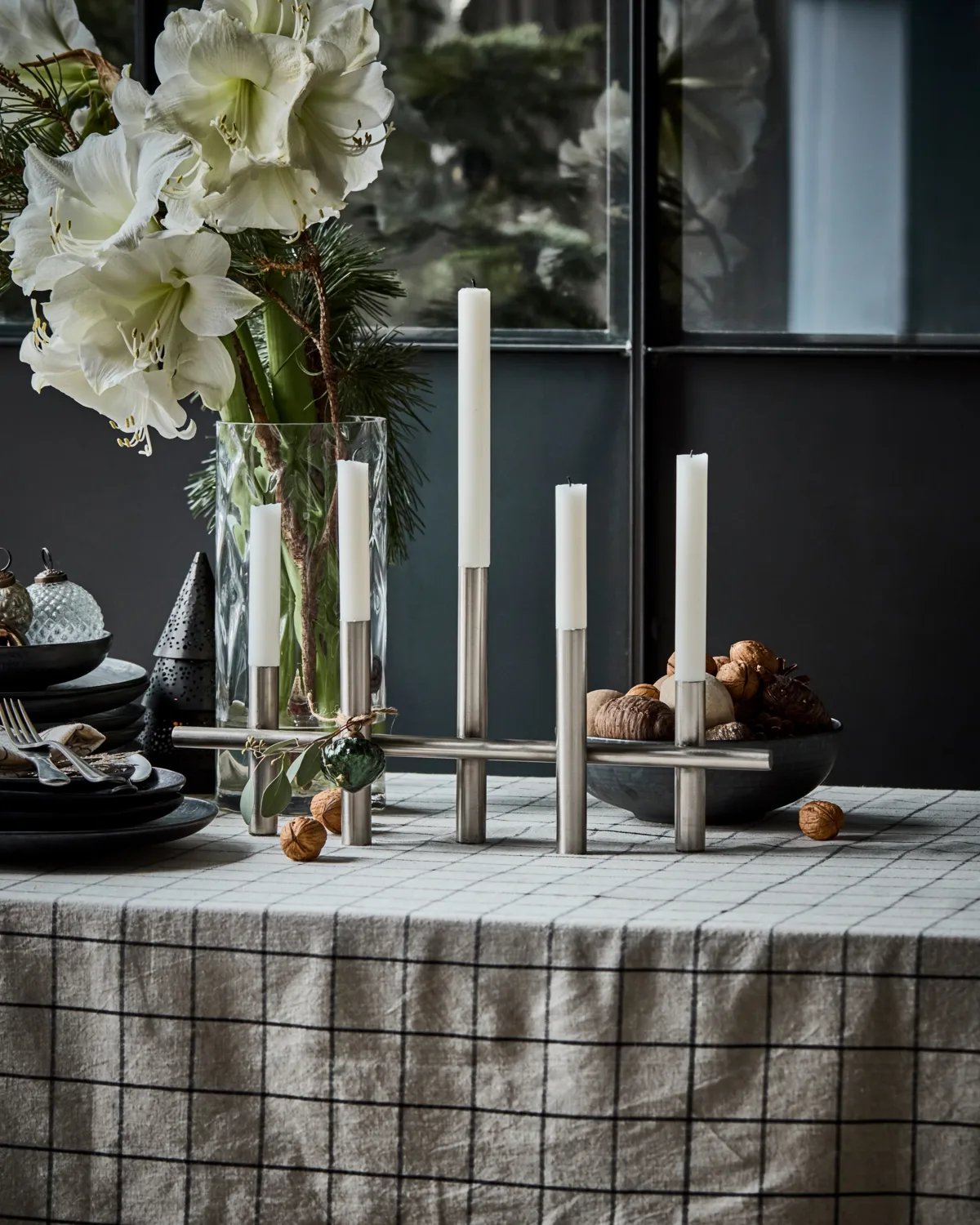 맥시 캔들 홀더 45 cm, Antique silver House Doctor | 하우스닥터