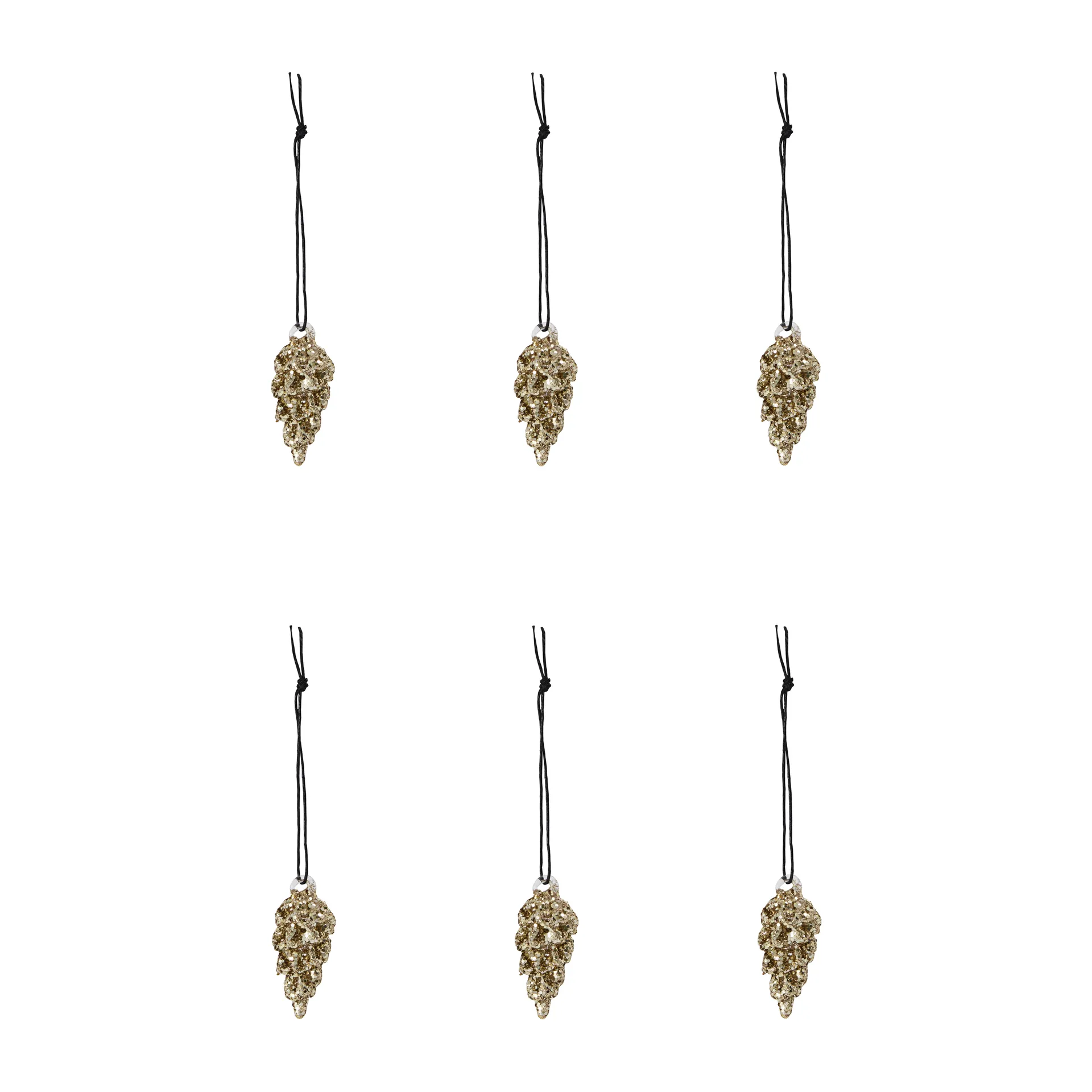 콘 크리스마스 소품 5.5 cm 6개 세트, Gold House Doctor | 하우스닥터