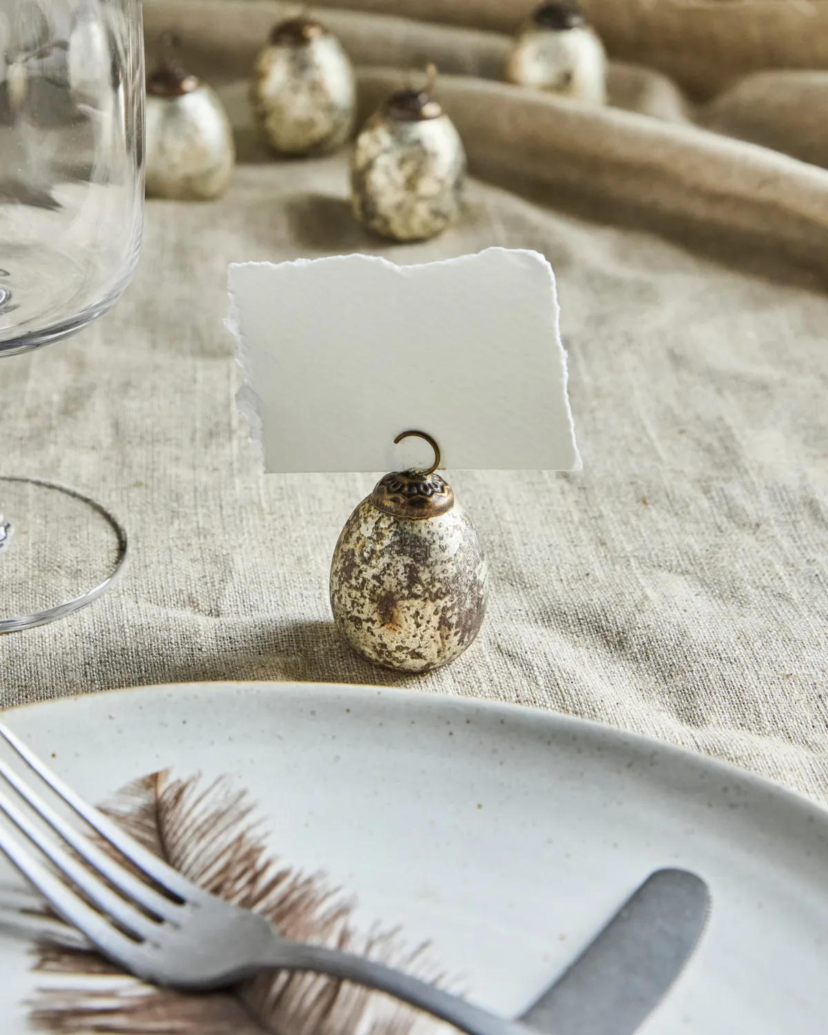 하우스 닥터 플레이스 카드 홀더 6개 세트, Silver finish House Doctor | 하우스닥터