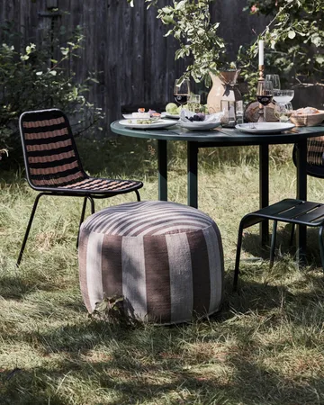 알포 푸프 Ø60x40 cm - Brown-white - House Doctor | 하우스닥터