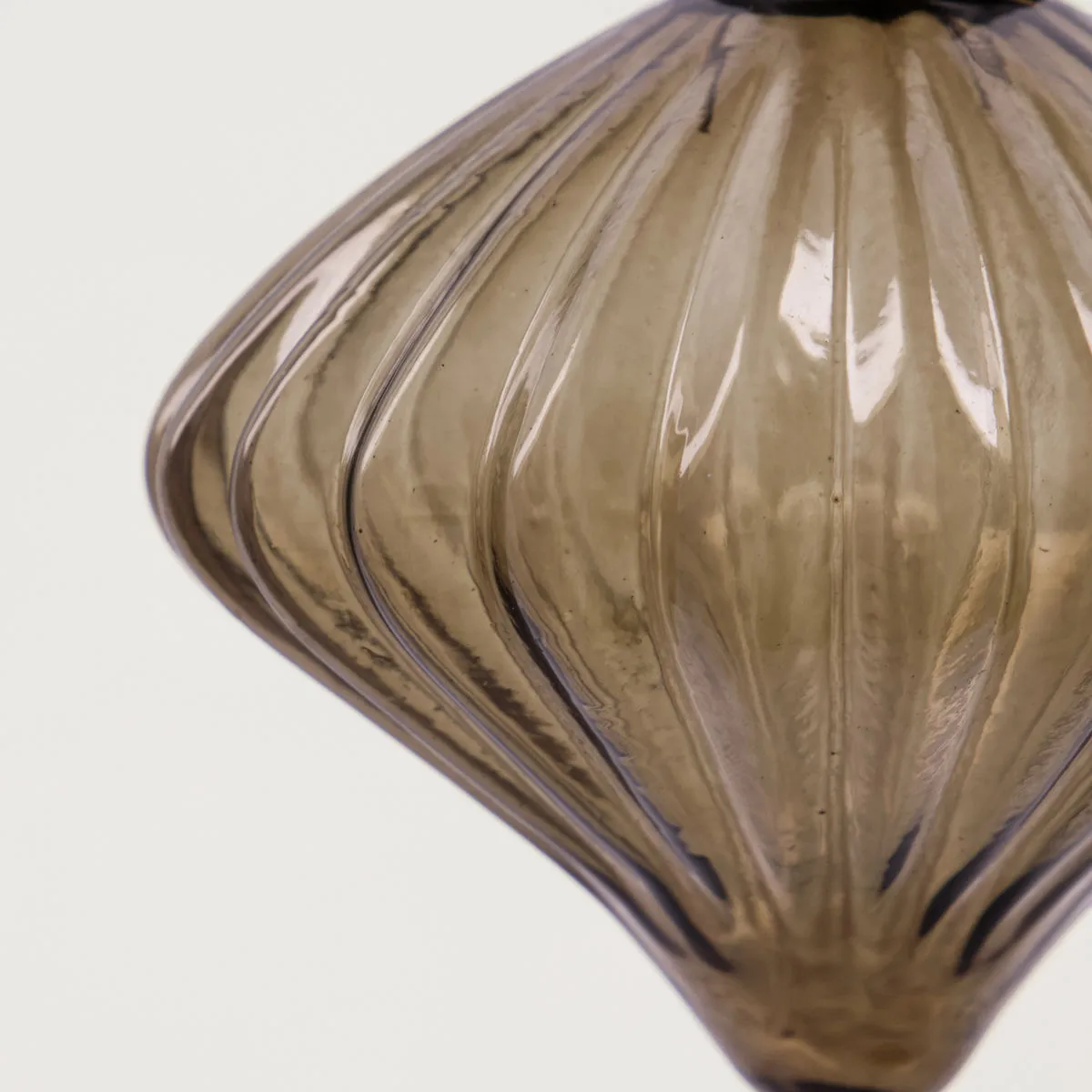 플루티드 크리스마스 바우블 Ø6.5 cm 2 pieces, Amber House Doctor | 하우스닥터