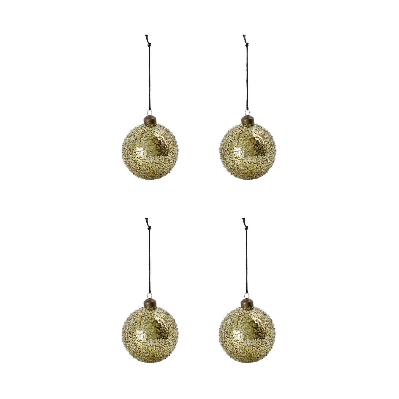 초즌 크리스마스 바우블 Ø8cm 4개 세트, Gold House Doctor | 하우스닥터