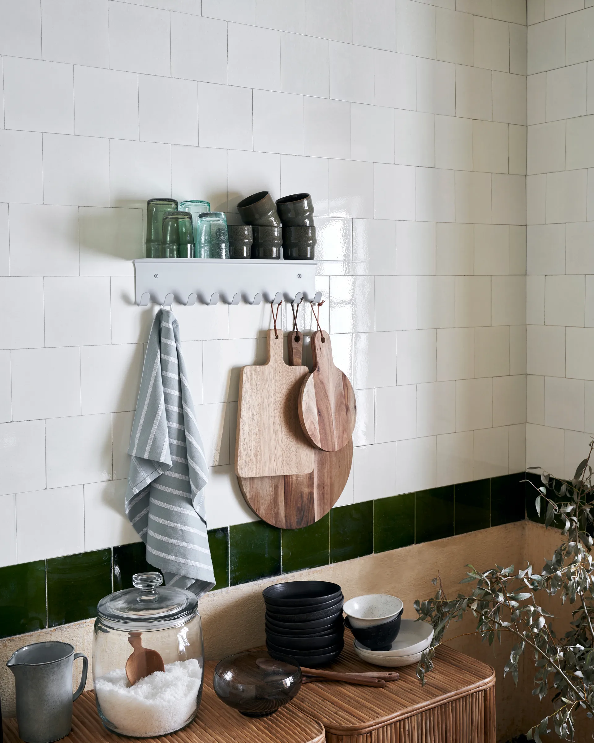 책꽂이 9개 후크 18x60cm, Light gray House Doctor | 하우스닥터