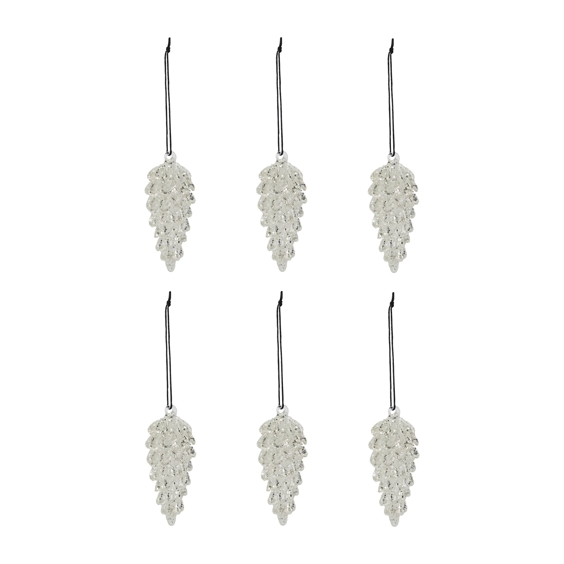 콘 크리스마스 소품 9 cm 6개 세트, Silver House Doctor | 하우스닥터