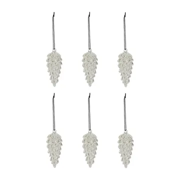 콘 크리스마스 소품 9 cm 6개 세트 - Silver - House Doctor | 하우스닥터