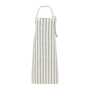 드라이 앞치마 90x90 cm - White-black stripe - House Doctor | 하우스닥터