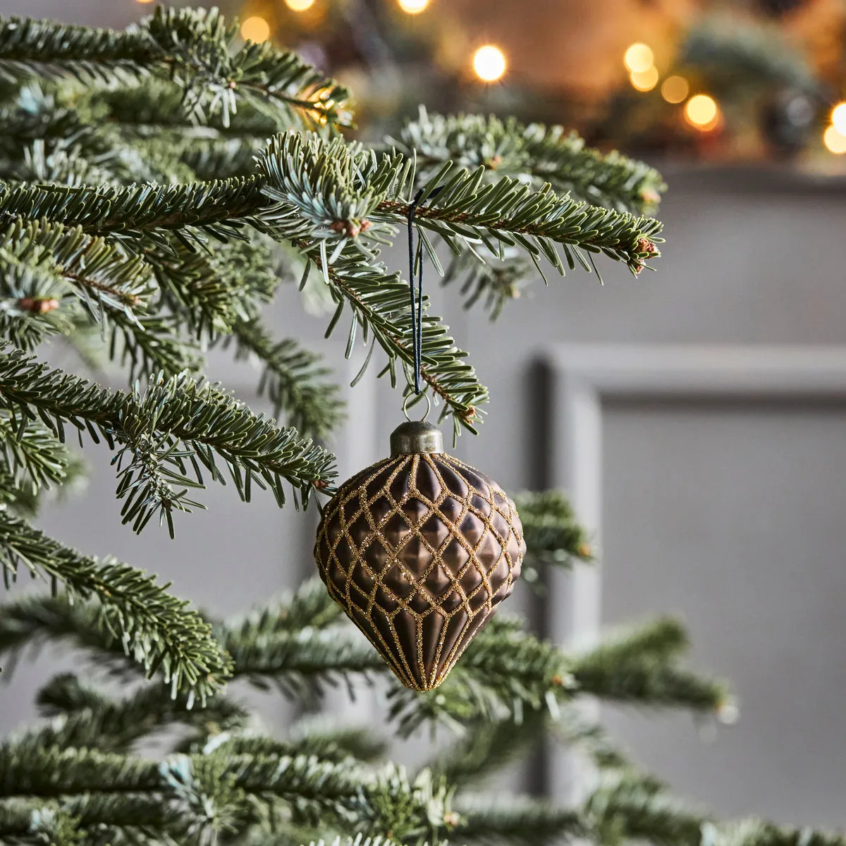 힌다 크리스마스 바우블 9.5cm 4개 세트, Brown House Doctor | 하우스닥터