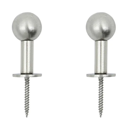 Ball 훅 2개, Silver finish, Ø4x2 cm House Doctor | 하우스닥터