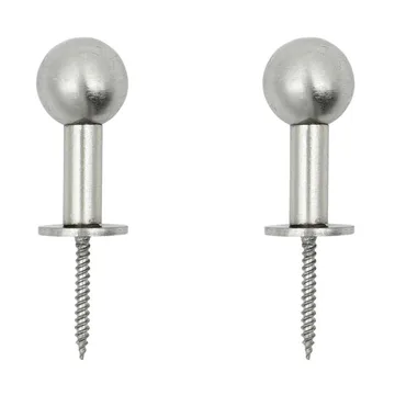 Ball 훅 2개 - Silver finish, Ø4x2 cm - House Doctor | 하우스닥터