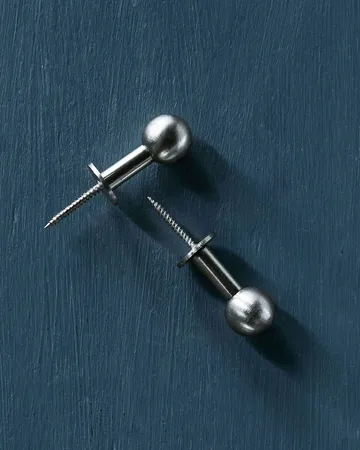Ball 훅 2개 - Silver finish, Ø4x2 cm - House Doctor | 하우스닥터