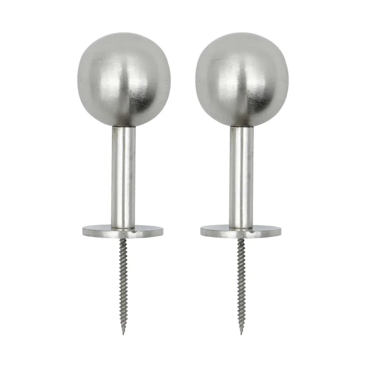 Ball 훅 2개 - Silver finish, Ø8x4 cm - House Doctor | 하우스닥터