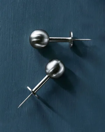 Ball 훅 2개 - Silver finish, Ø8x4 cm - House Doctor | 하우스닥터