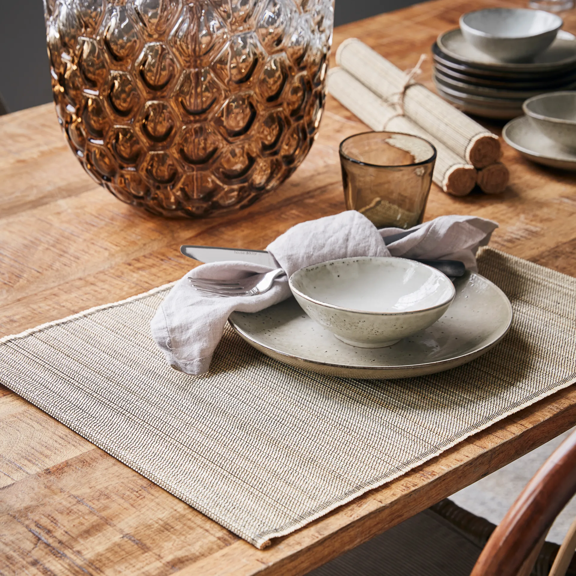 Bamb 식탁 매트 33x45 cm 4개 세트, nature House Doctor | 하우스닥터