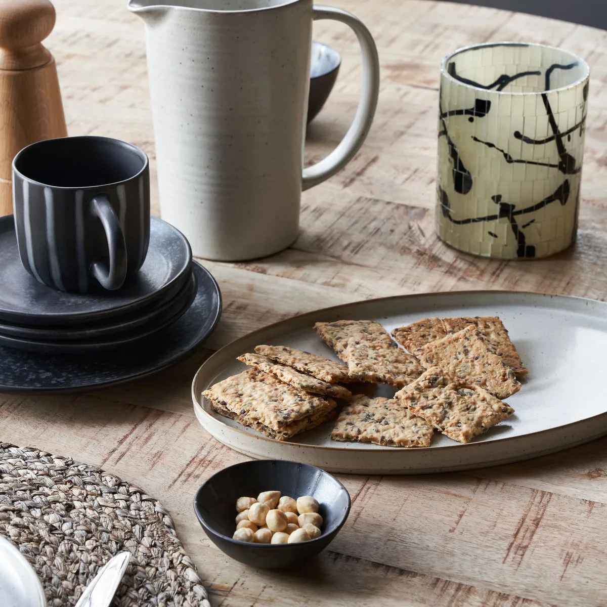 Pion 서빙 트레이 19.6x31 cm, Grey-white House Doctor | 하우스닥터