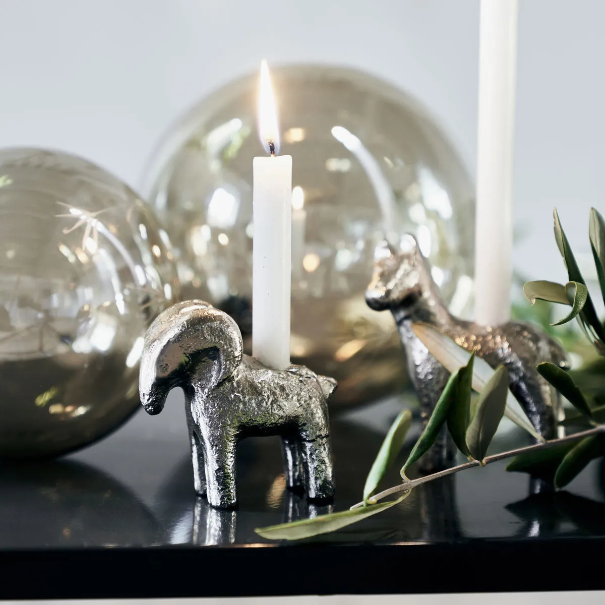 Ram 캔들 스틱 7 cm, Antique silver House Doctor | 하우스닥터