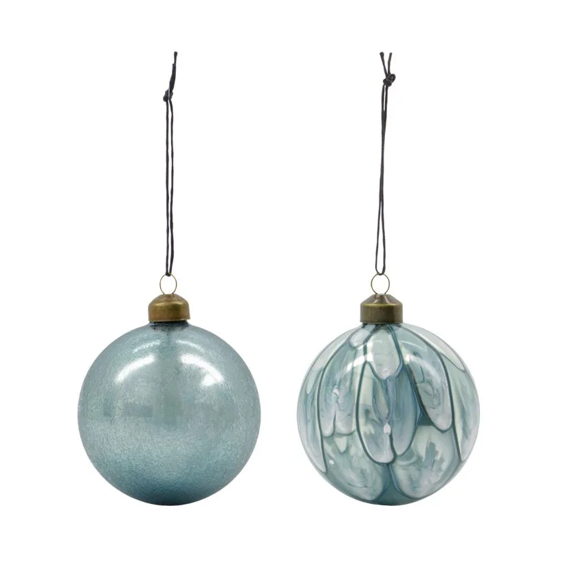 Runy 크리스마스 바우블 Ø8 cm 2 pieces, Light blue House Doctor | 하우스닥터