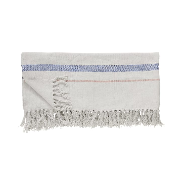 면 스로우 140x200 cm - Beige-blue-red - Hübsch | 휩시