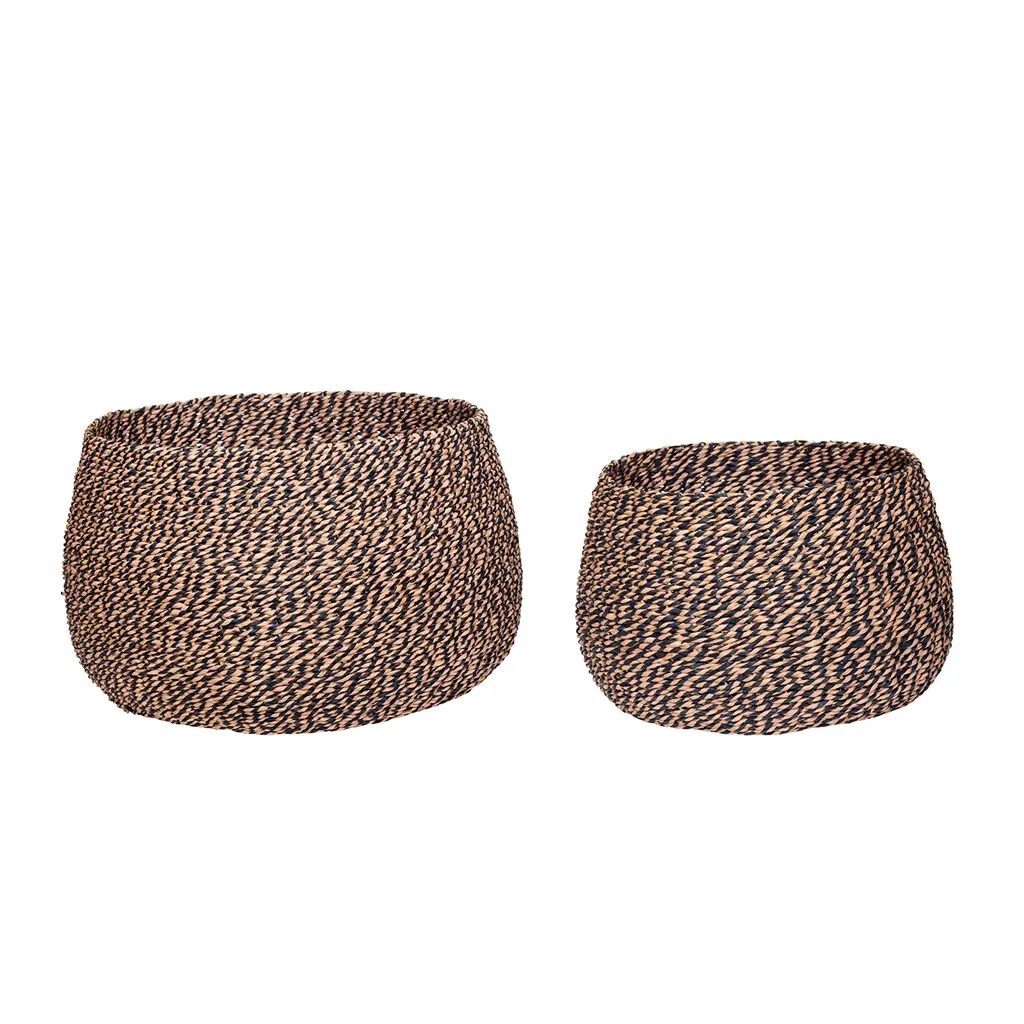 종이 로프 바구니 2개, Pink 휩시 인테리어