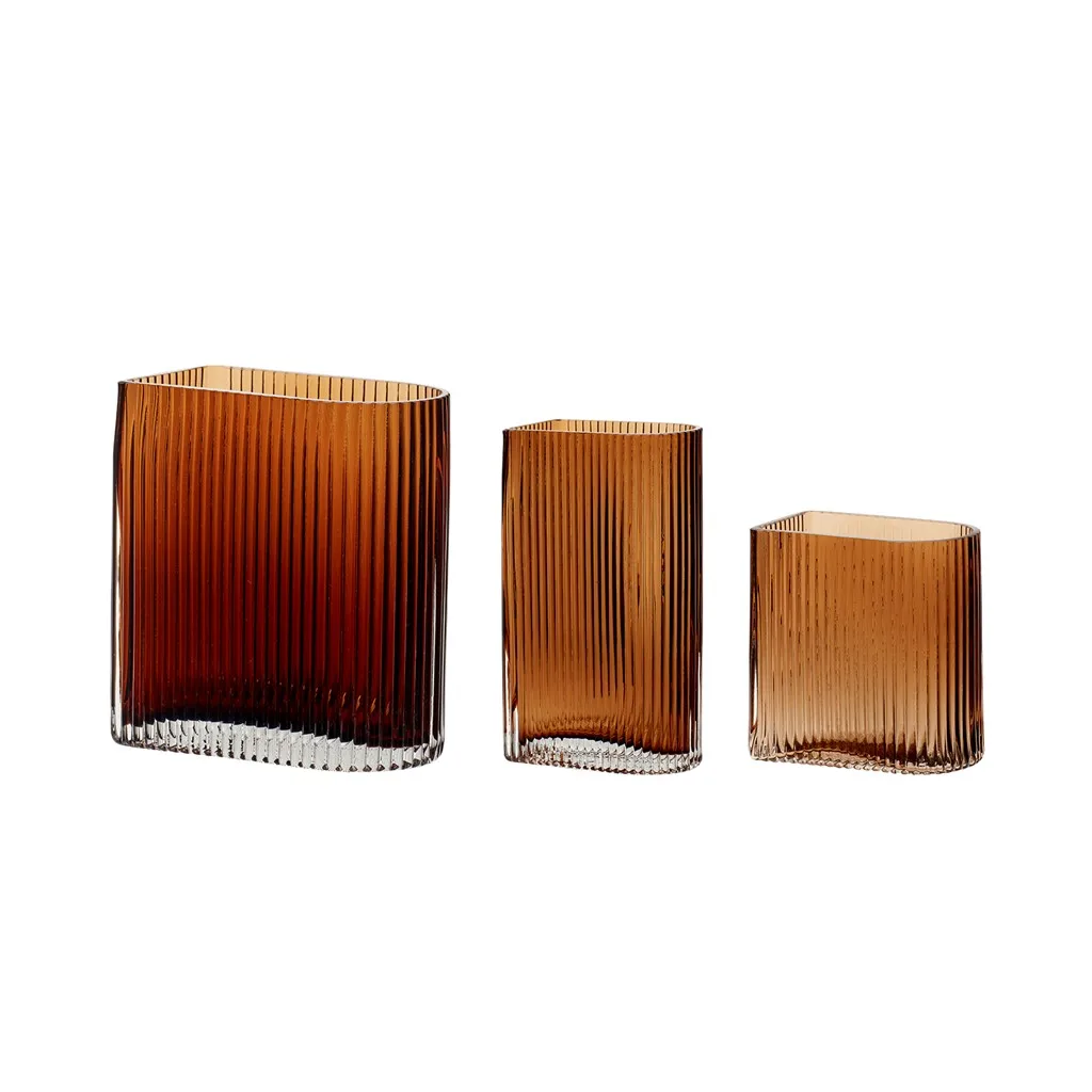 휩시 화병 3개, Orange-brown Hübsch