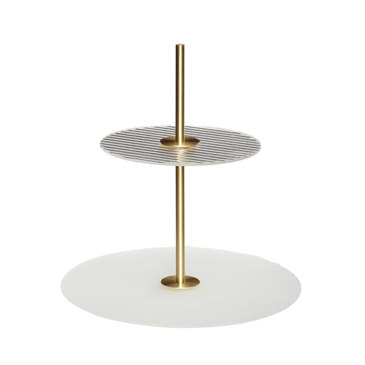 물결 케이크 스탠드 Ø30 cm - Glass-metal-frosted-clear-brass - Hübsch | 휩시