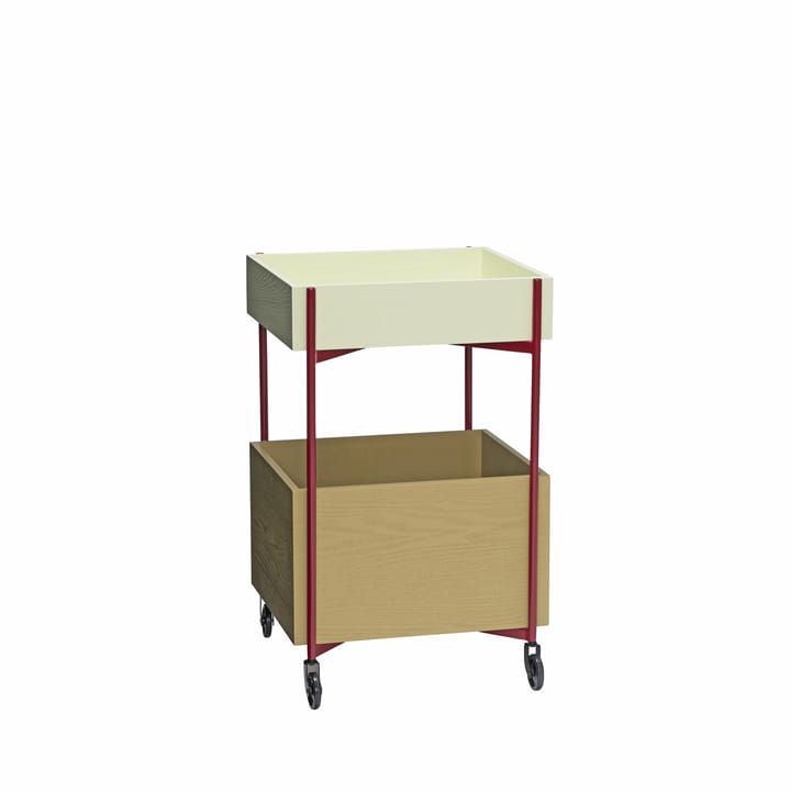 휩시 프레시 롤링 카트 70 cm - Khaki-burgundy - Hübsch | 휩시