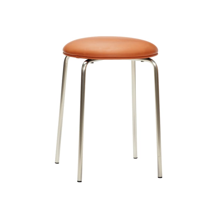 휩시 스툴 H48 cm - Metal-nickel-brown - Hübsch | 휩시