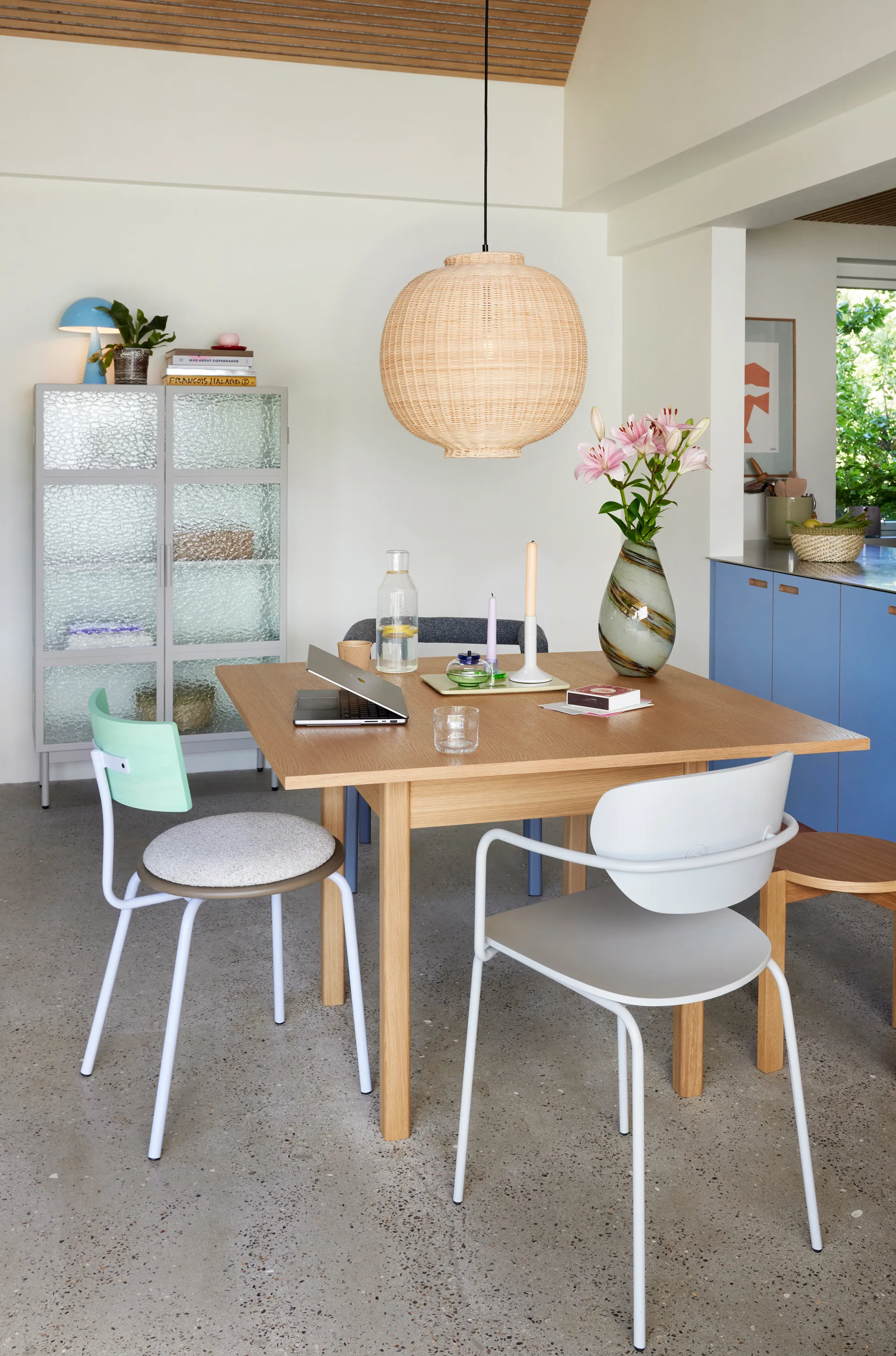 샹드 라운드 펜던트, Natural 휩시 인테리어