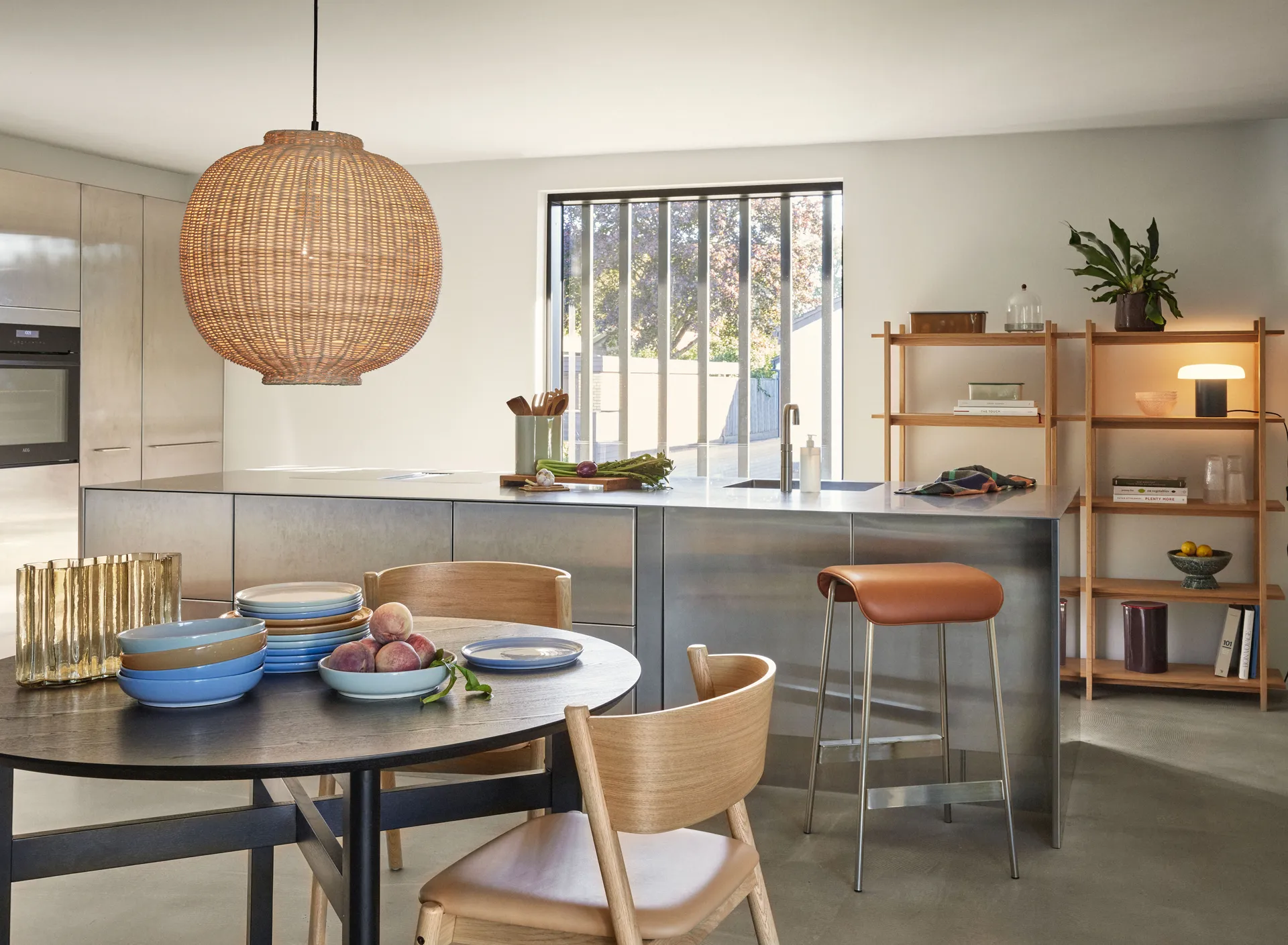 샹드 라운드 펜던트, Natural 휩시 인테리어