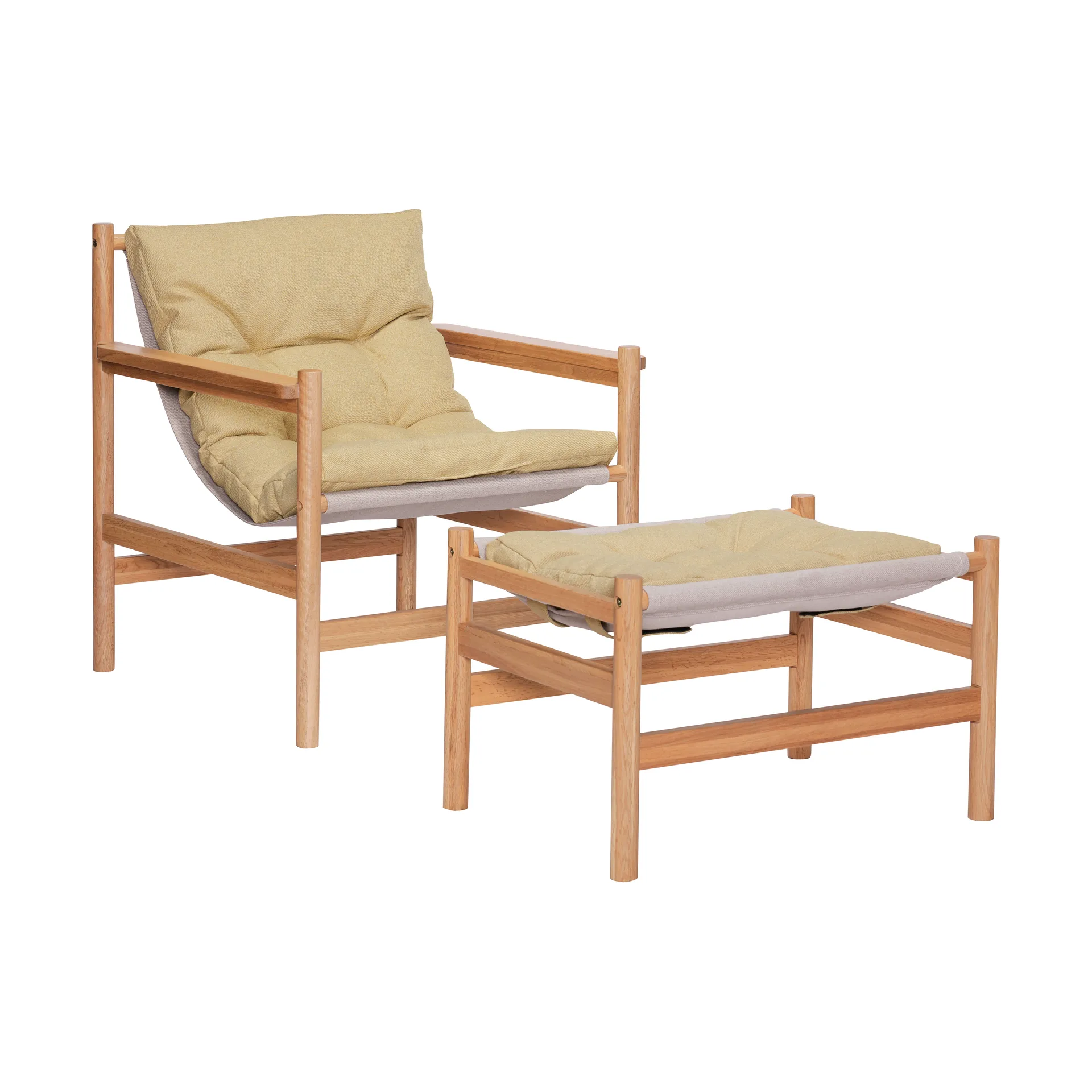 헤리티지 암체어 & 풋스툴, Oak Yellow 휩시 인테리어