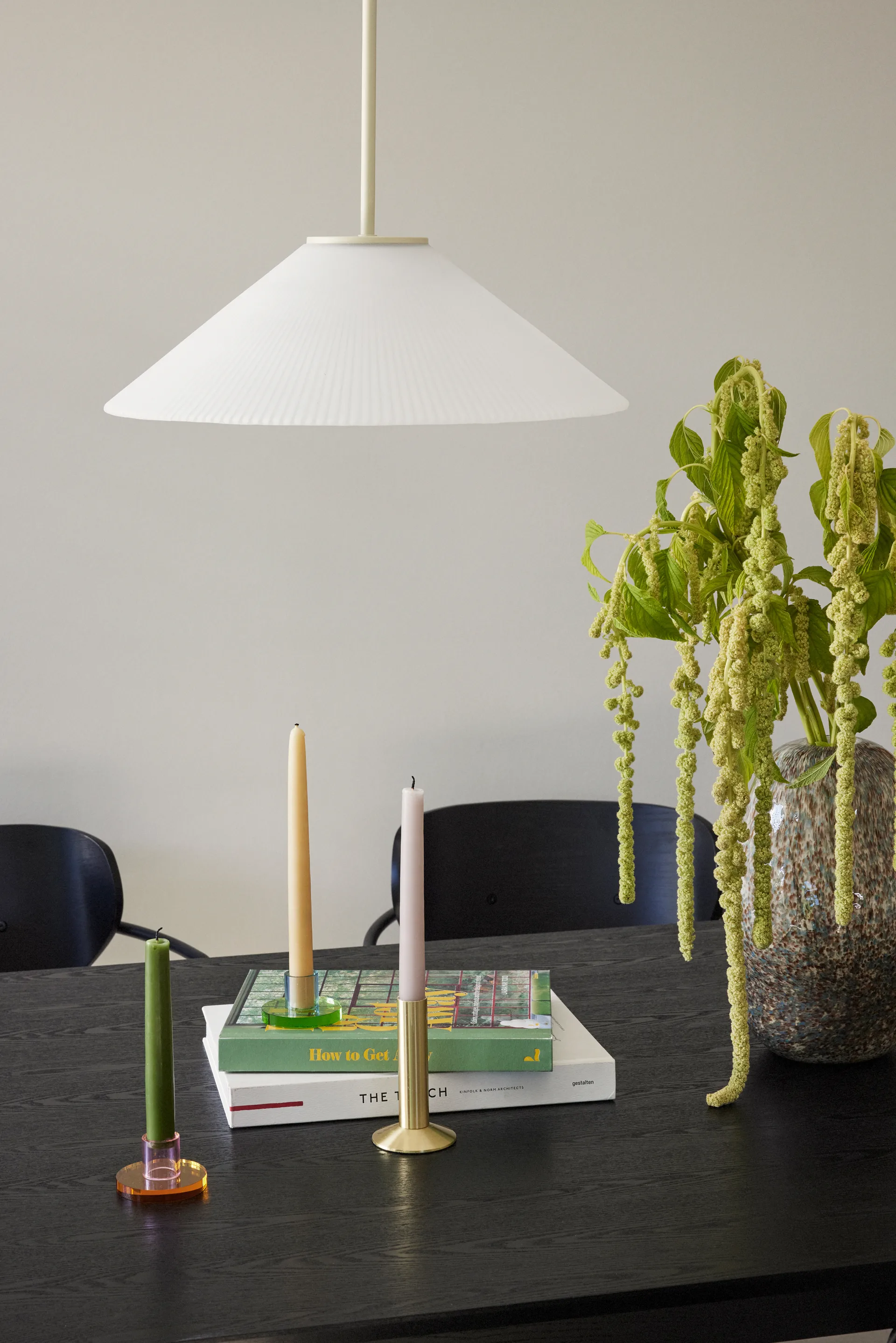 아스트라 작은 캔들 홀더, Pink-orange 휩시 인테리어