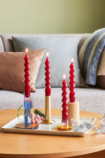 아스트라 작은 캔들 홀더 - Pink-orange - 휩시 인테리어