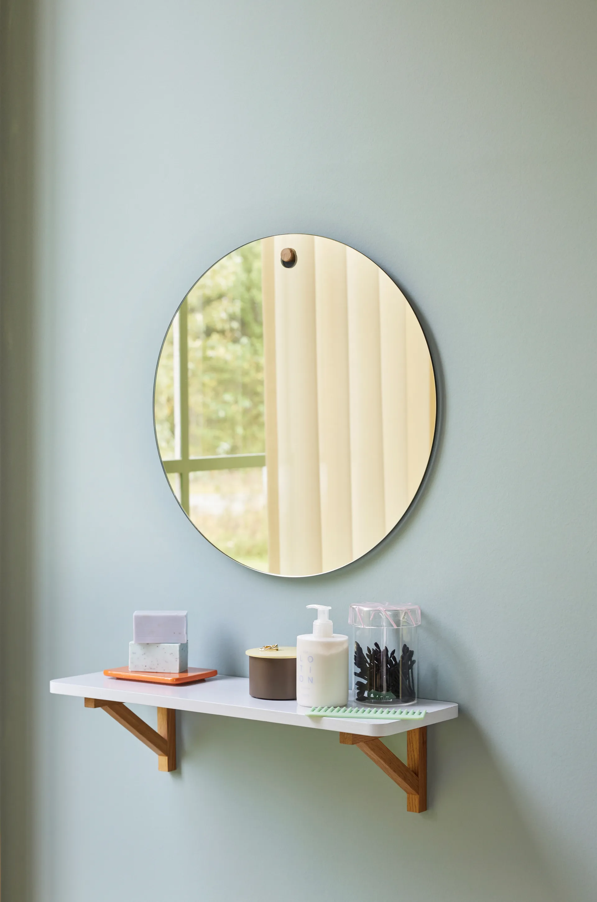 에어 스토리지 유리병 중간 사이즈, Pink 휩시 인테리어